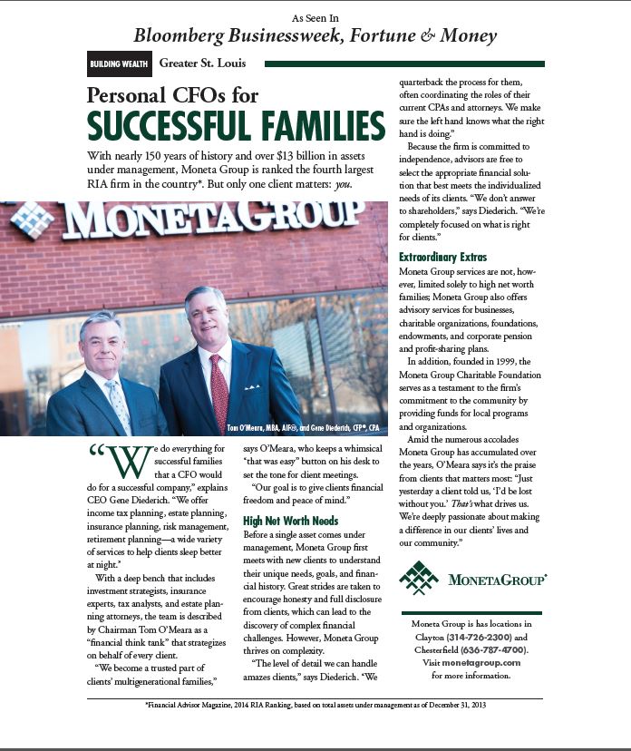 Moneta Group featured in National Financial Magazines